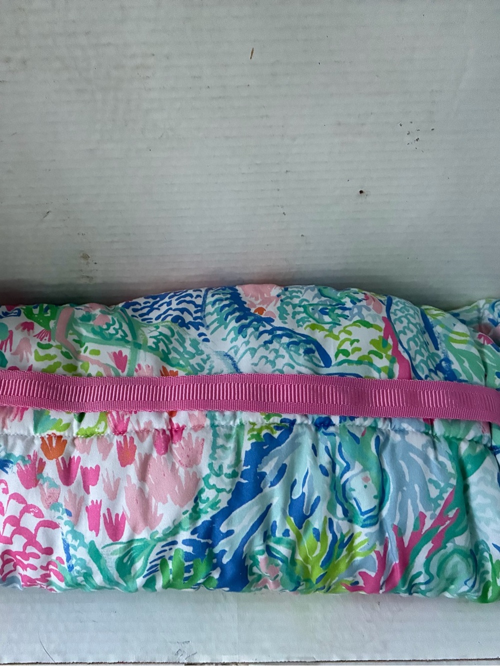 POTTERY BARN LILLY PULITZER BLANKET Roll Up Throw With Strap To Carry